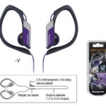 PANASONIC slušalice RP-HS34E-V ljubičasta, in ear, sportske