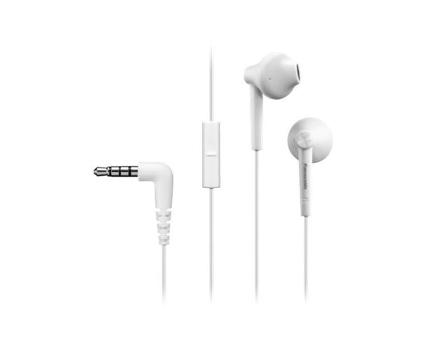 PANASONIC slušalice RP-TCM55E-W bijele, in ear, mikrofon