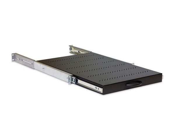 Izvlačiva polica 19"/1U, 550mm, crna