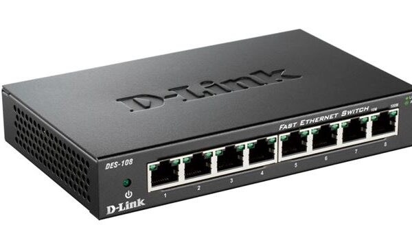 D-Link switch neupravljivi,DES-108/E (metalno kućište)