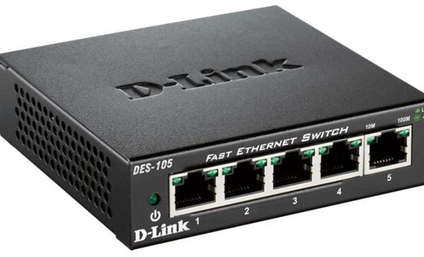D-Link switch neupravljivi,DES-105/E (metalno kućište)