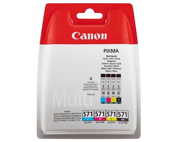 Tinta Canon CLI-571 CMYK+PG-570BK