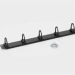 Vodilica kabela 19"/1U, 6 malih prstenova, crna