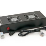 Triton vent. jedinica 19"/2U, 2U, 2x vent.+ termostat, crna