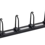 Vodilica kabela horizontalna 19"/1U, 6 velikih prstenova, crna