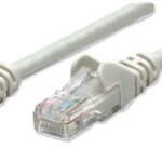 Network Cable, Cat6 certified, CU, U/UTP, PVC, 1.5 m, Gray