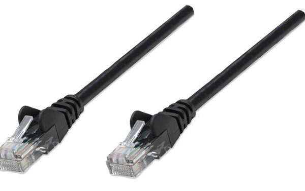 Network Cable, Cat6 compatible, CCA, U/UTP, PVC, 5 m, Black