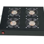 Triton vent. jedinica 19"/2U, 4x vent. + termostat, crna