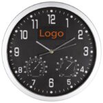 SAT ZIDNI S VLAGOMJEROM I TERMOMETROM CRNI