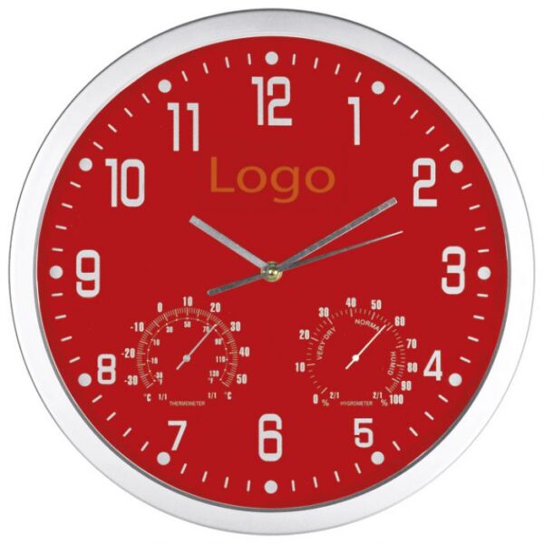 SAT ZIDNI S VLAGOMJEROM I TERMOMETROM CRVENI