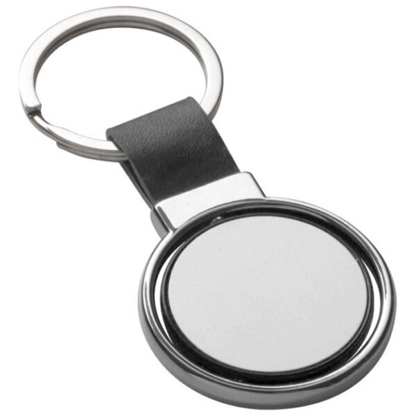 PRIVJESAK ZA KLJUČEVE METALNI - UMJETNA KOŽA CRNI