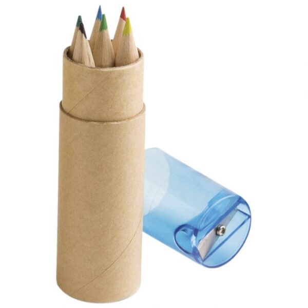 BOJE DRVENE   6BOJA KRATKE PLUS ŠILJILO PLAVE