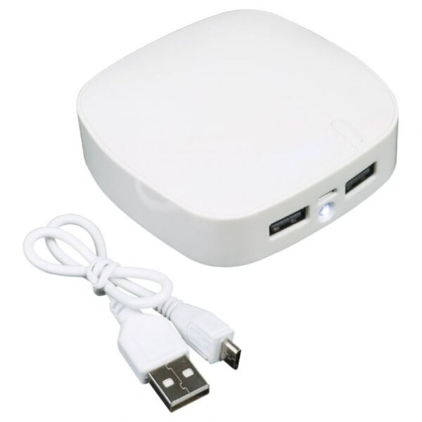 PUNJAČ ZA MOBILNE UREĐAJE PLASTIČNI PRIJENOSNI BIJELI * DO ISTEKA ZALIHA