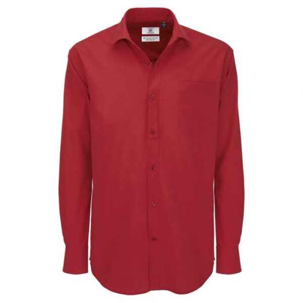 KOŠULJA MUŠKA DUGI RUKAVI B&AMP;C HERITAGE 125G TAMNOCRVENA M * DO ISTEKA ZALIHA