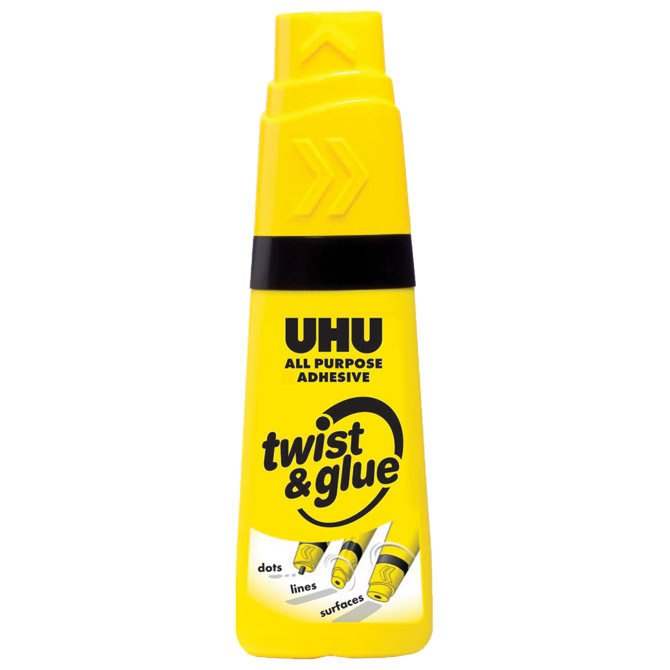 000000281 Ljepilo univerzalno 90ml Twist&Glue UHU.46315 crno - Slika 1