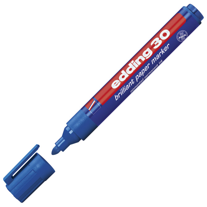 000000654 Marker briljant za papir 1,5-3 mm Edding 30 plavi - Slika 1
