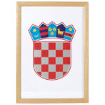 Grb RH 30x40 cm uokvir drvo Art