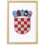 Grb RH 35x50 cm uokvir drvo Art