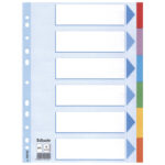 Pregrada kartonska A4 kolor  6listova Esselte 100192