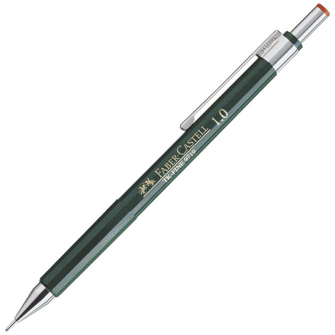 000001240 Olovka tehnička 0,9 mm TK-Fine 9719 Faber-Castell 136900 zelena - Slika 1