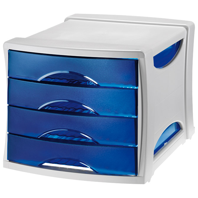 000001290 Kutija s 4 ladice Intego Esselte 284530 sivo-prozirno dimljena - Slika 1