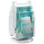 Stalak za prospekte stolni A4 okomit okretni Exacompta 60558D proziran