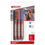 Marker permanentni 1,5-3 mm okrugli vrh Edding 300/3boje blister