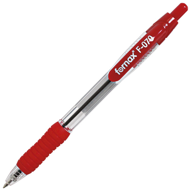 000003155 Olovka kemijska grip F-070 uložak crveni Fornax crvena - Slika 1