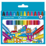 Flomaster školski  12boja Jumbo Connect blister