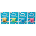 Šiljilo pvc s pvc kutijom 2rupe ovalno 8133 Connect sortirano blister