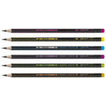 Olovka grafitna HB s gumicom Black - točkice u čaši pk72 Connect sortirano - Slika 2