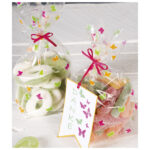 Vrećice ukrasne celofan 11,5x19 cm s leptirićima pk10 Heyda 20-30892 41 prozirne - Slika 2