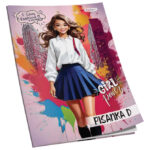 Obrazac školski pisanka "D" za 4razred Premium Connect Girl - Slika 3