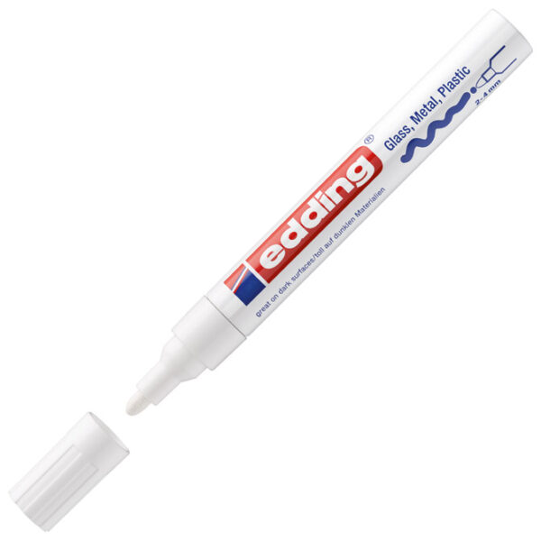 Marker permanentni lakirajući 2-4 mm Edding 750 bijeli