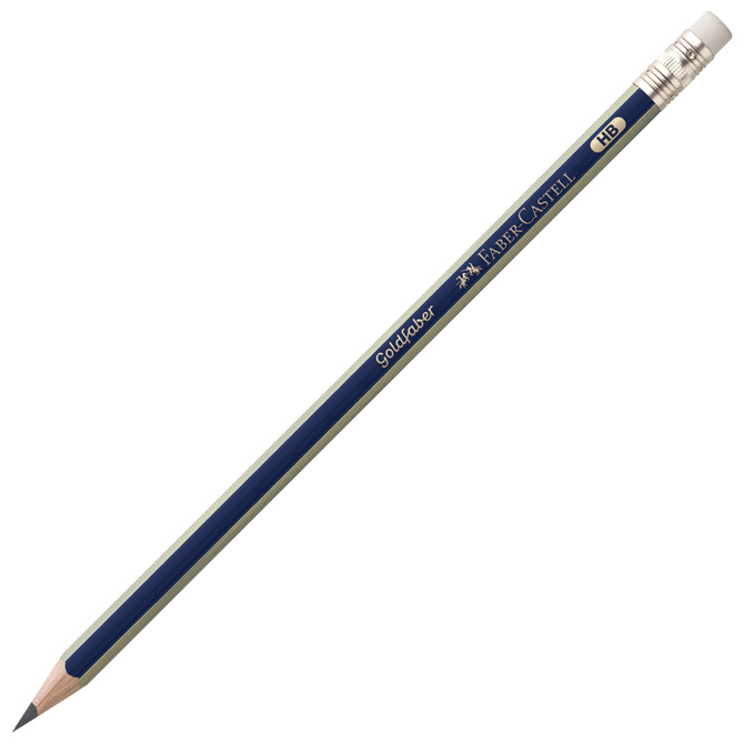 000004029 Olovka grafitna HB s gumicom Goldfaber 1222 Faber-Castell 116800 - Slika 1