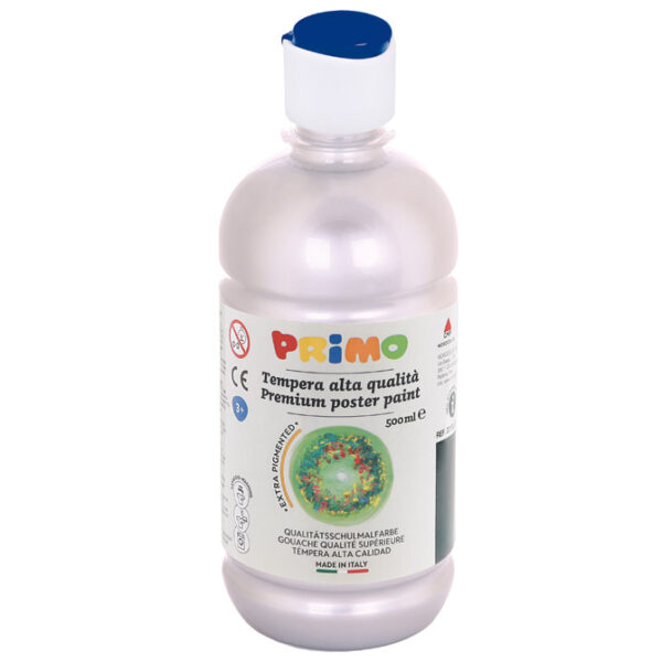 Boja tempera  0,5 litre Primo 201TL500910 srebrna