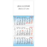 Kalendar zidni trodijelni 2026.-3 bloka, preklopni!! - Slika 2