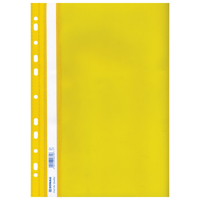 000004396 Fascikl mehanika euro pp A4 uložni Donau 1704001PL-11 žuti - Slika 1