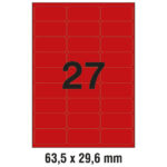 Etikete LK  63,5x29,6 mm pk25L Zweckform L6003-25 neon crvene - Slika 2