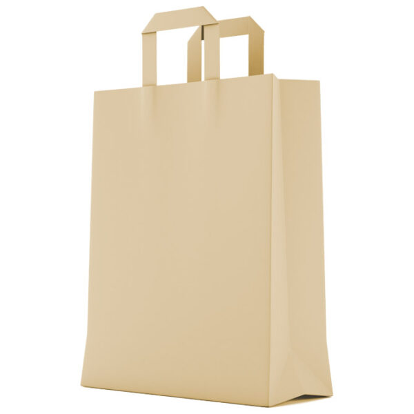 Vrećice ukrasne natron 26x35x12 cm ravna ručka pk50 Duga smeđe