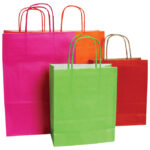 Vrećice ukrasne natron 18x22x8 cm pletena ručka pk50 Duga crne - Slika 2