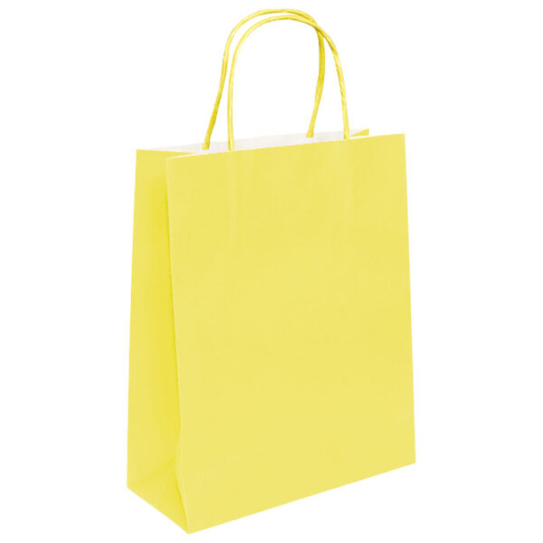 Vrećice ukrasne natron 22x31x10 cm pletena ručka pk50 Duga žute