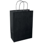 Vrećice ukrasne natron 32x41x12 cm pletena ručka pk50 Duga crne - Slika 2