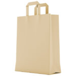 Vrećice ukrasne natron 18x22x8 cm ravna ručka pk50 Duga smeđe