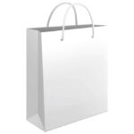 Vrećice ukrasne 24x39x9 cm sjajna plastifikacija Fornax bijele