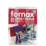 Kvačice za papir 19 mm pk10 Fornax BC-30 sortirano blister