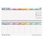 Planer stolni tjedni Dataline plastificirani Brunnen 10-77240 plavi - Slika 2