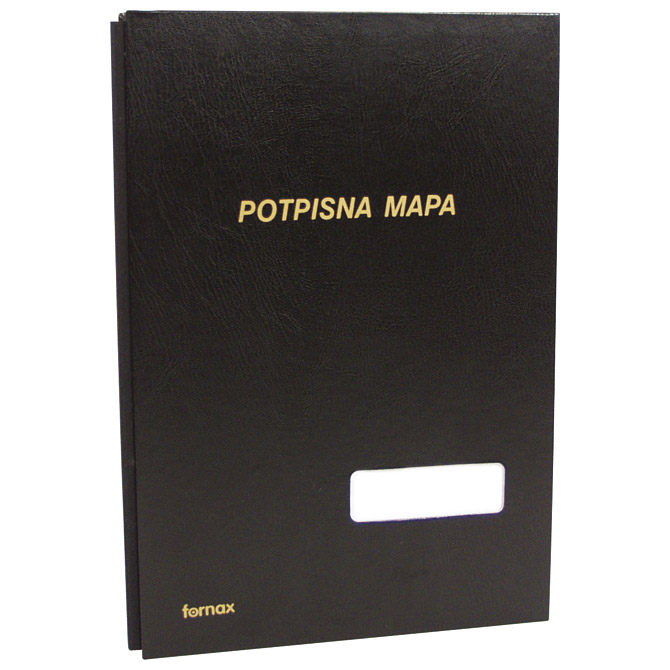 000007034 Mapa potpisna s prozorom 3006 Fornax crna - Slika 1