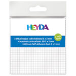 Ljepilo obostrano,spužva 3x3 mm/2 mm Heyda 20-48890 05 bijelo blister