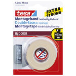 Traka ljepljiva obostrana 19 mm/1,5m spužvasta Indoor Tesa 55740-3 blister